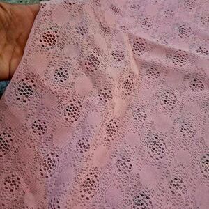 Fabric, Pink Nylon Lace, 45" x 1/2 yd